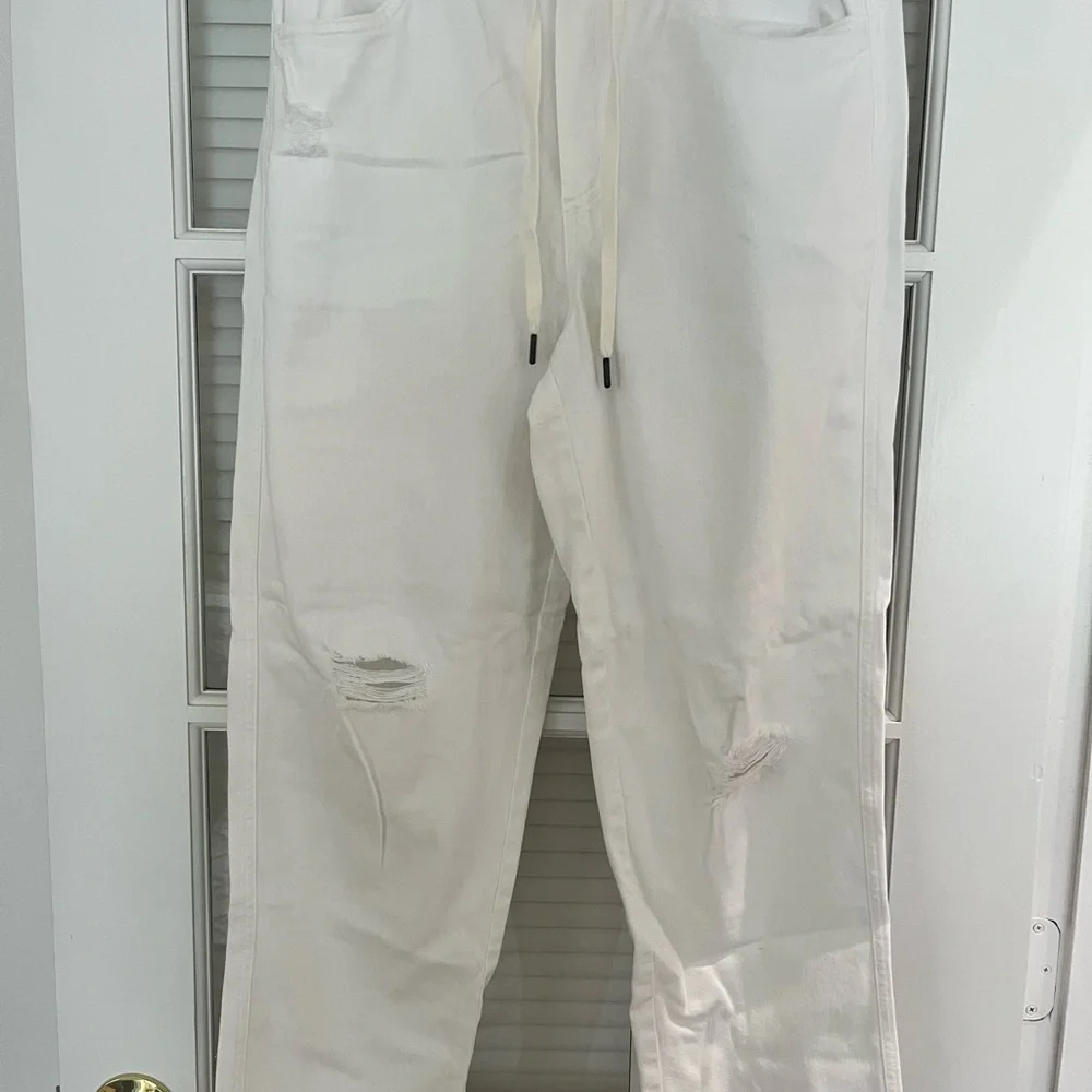 Aerie Easy Denim Pull-On Drawstring Pants - Picture 3 of 5